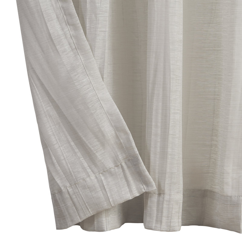 Nautica Cordelia Crushed Sheer Window Curtains, 52" W x 84" L, Taupe