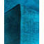 Tapis bleu / noir surteint de conception unique 3 pi 2 po x 5 pi 1 po Overdyed