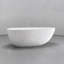 Vast Studio Textured Grey Concrete Metallic Freestanding Oval Bathtub – Gray/White  Solid Surface Deep Soaking Tub with Dual-Tone Interior & Exterior, Sculpted Modern Luxury Finish-594597974