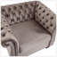 Fauteuil club Chesterfield avec capitonnage à boutons profonds et accoudoirs roulés, rembourré pour plus de confort et d'élégance