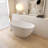 51.17"Freestanding Soaking Bathtub Solid Surface Small  Freestanding Tub