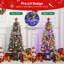 Arbre de Noël artificiel mince 4,5 pi avec lumières claires / multicolores préinstallées et lumineuses avec lumières claires / multicolores