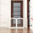 27.6" Height Solid Wood Freestanding Pet Gate, 4 Panels Foldable Dog Gate