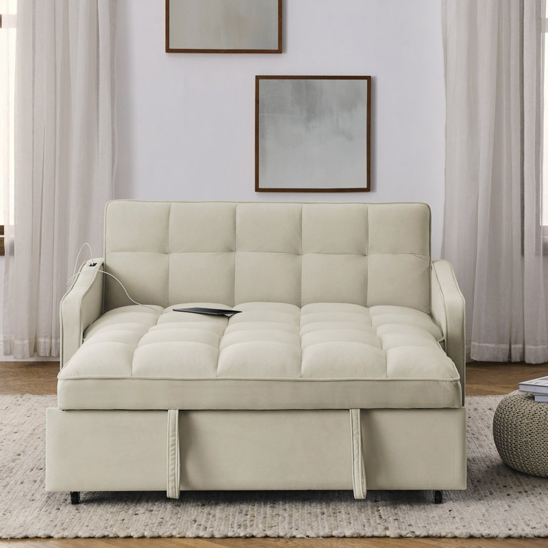Canapé-lit avec causeuse Loveseat, Beige