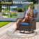 Fauteuil coulissant pivotant en osier avec coussins et table d'appoint Simle