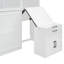 Lit escamotable simple avec placard, tiroirs et bureau