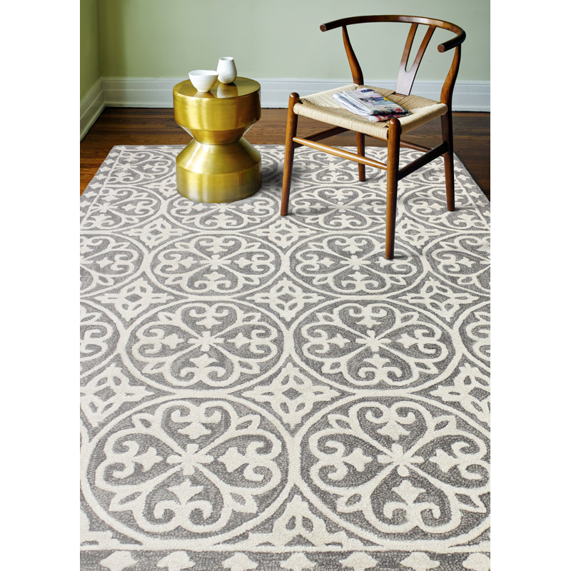 Wool Floral Indoor Rug, Rectangle 7'6" x 9'6"