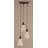 Europa 3 Light Cord Cluster Pendalier Shown In Brushed Nickel Finish With 5" White Linen Glass-32293290-32293292-32293298