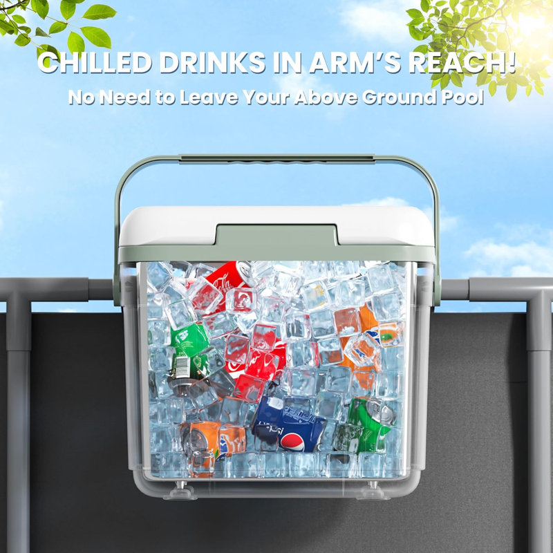 Pool Cooler For Above Ground Pools, Insulated Poolside Cooler With Handle