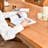 Modern Rectangular Solid Wood Acrylic Dining Table-756770525