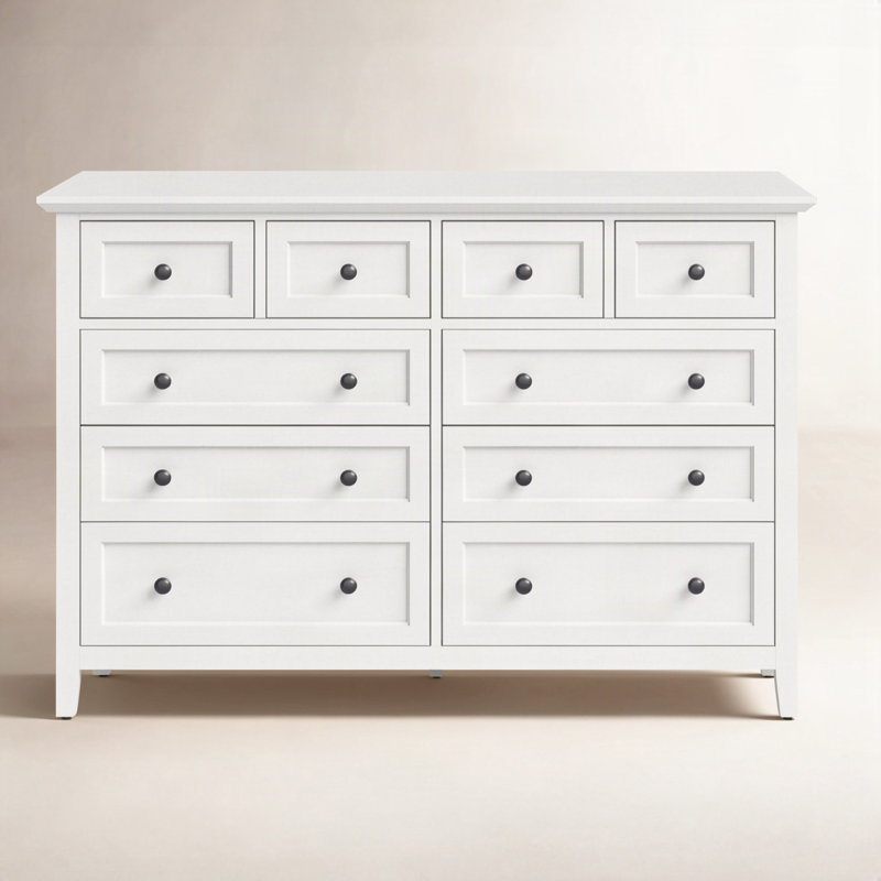 Commode 8 tiroirs Renee, Blanc