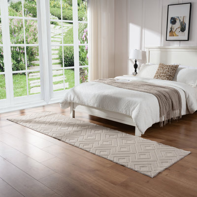 Machine Washable Geometric Shapes Area Rug - Soft Carpet With Non-slip Backing For Living Room, Bedroom, Office