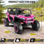 Voiture UTV 2 places Alex de 24 volts avec télécommande Alex, moteurs à piles de 400 W, conception XXL, volants, facile à assembler, tableau de bord / DEL / klaxon / Bluetooth-125768671