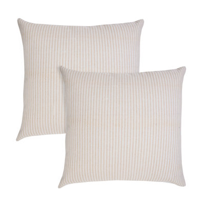 Coastal Striped Handmade Cotton Throw Pillow Set