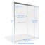 Porte de douche coulissante double encadrée 56 "- l 60" x H 70 "- verre transparent, certifié par la SGCC-109786637