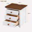 Table de chevet 3 tiroirs blanche Zefirino-934609943
