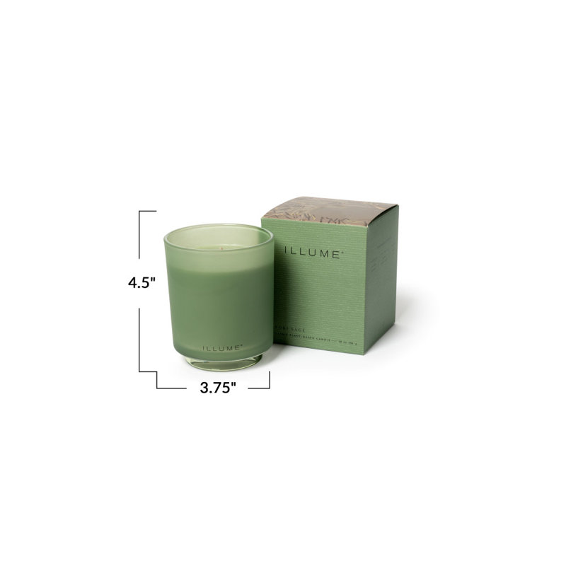 Beautifully Done Essentials Hinoki Sage Boxed Glass Scented Candle, Refillable Boxed Glass