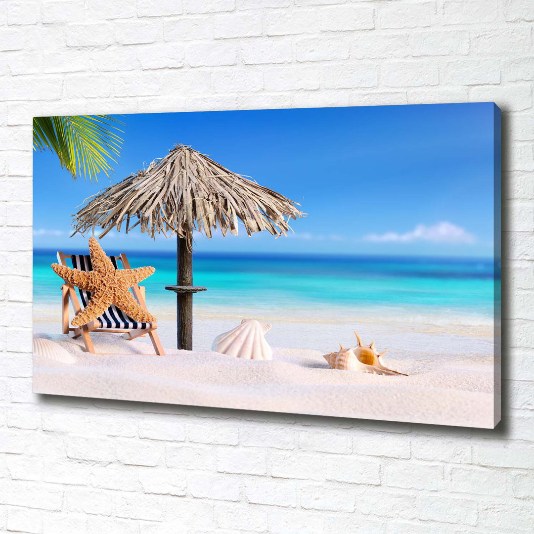 Leinwanddruck - Wandkunst - Drucke auf Leinwand - 100X70 Bild Bildthema: Strandurlaub