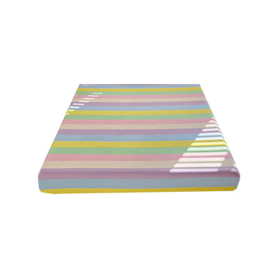 Washed Cotton Bedspread Colorful Striped Washed Cottons Fitted Sheet  Soft Cutis-Friendly Fitted Sheet  Mattress Protector And Bedspread