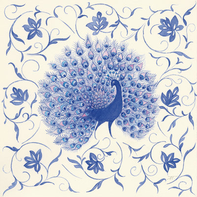 Peacock Garden I by Miranda Thomas - No Frame Painting on Canvas