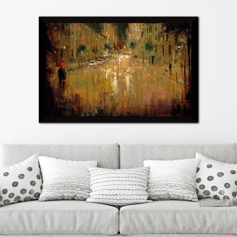 Brownstone Romance par Ruane Manning - reproduction de cadre photo, H 21,5 po x l 27,5 po x P 0,75 po