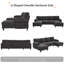 Canapé modulaire en chenille de 103,5 po en U - méridienne double avec poches de rangement et coussins d'accoudoirs, capacité de 250 lb-318596050