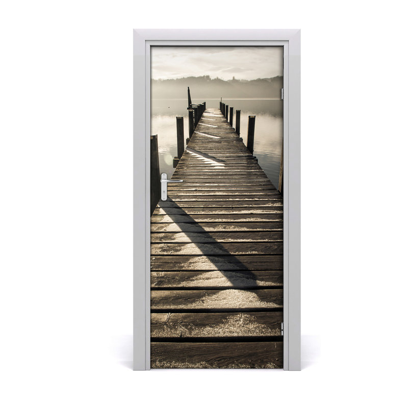 Wooden Pier Door Decal