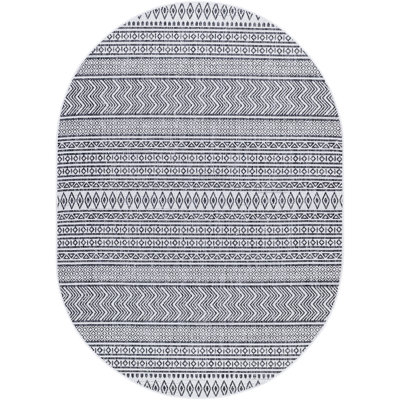 Oval Geometric Indoor/Outdoor Rug