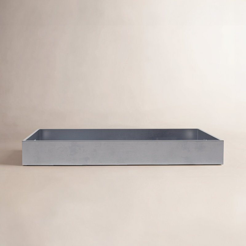 Tray, 1.75" H x 14.15" W x 11" D, Silver