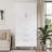 Tall Storage Cabinet With Drawers And Adjustable Shelves, Fluted Panel Accent Cabinet With Gold Handles For Living Room, Kitchen, Or Entryway-768846614