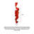 Vibrant Red Iron Swirl Wall Accent