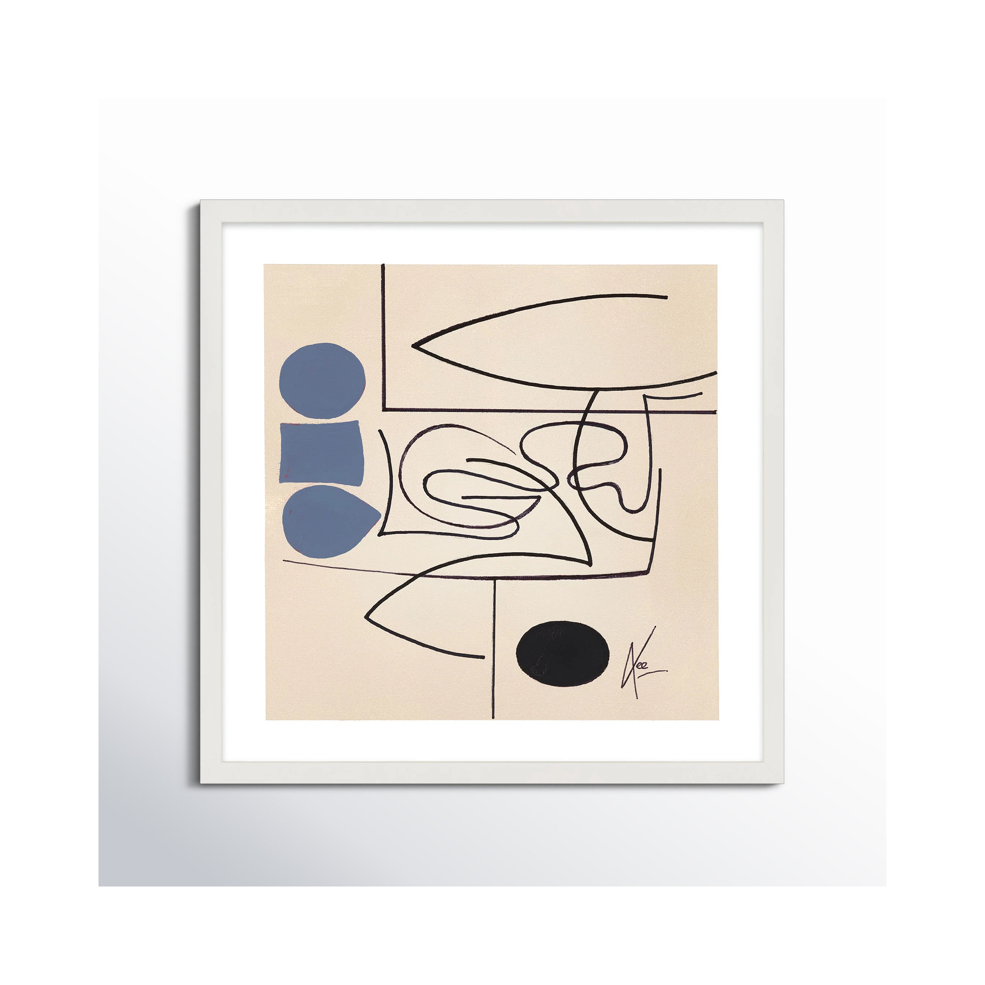 Reflection 2 by Lee Lessem, 24" H x 24" W x 1.25" D, White