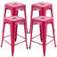Tabouret de comptoir 24 po avec cadre en métal Juddson, ensemble de 4 tabourets d'intérieur et d'extérieur-1397376350-1428507887