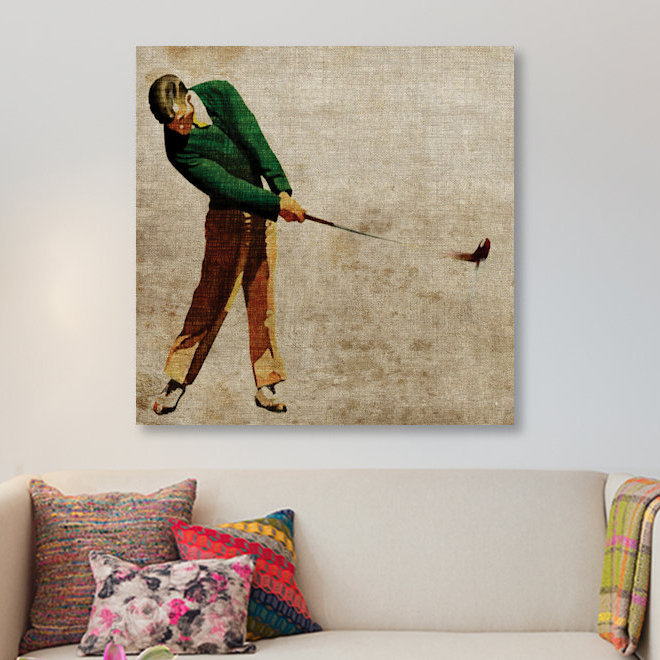 « rétro sports ii », impression sur toile, H 18 po x l 18 po x P 1,5 po