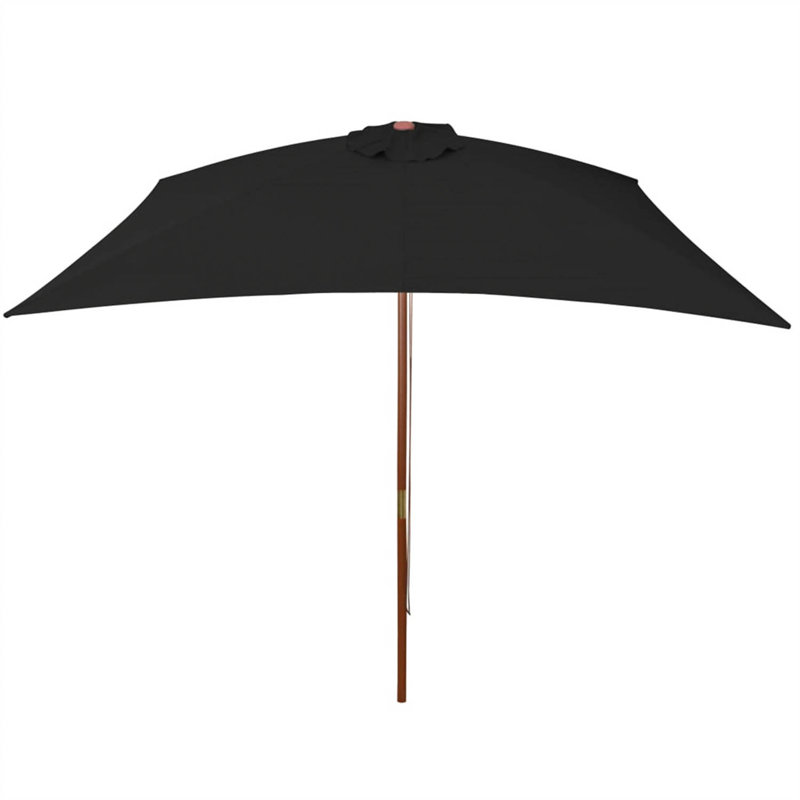 Aydin 200cm X 300cm Rectangular Market Parasol, Black