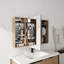 Armoire à pharmacie murale avec porte-miroir 43,7 po