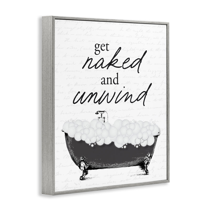Giclée encadrée «Unwind Bubble Bath», design par Lettré et doublé, Estampe numérique Farmhouse, H 14 po x l 11 po
