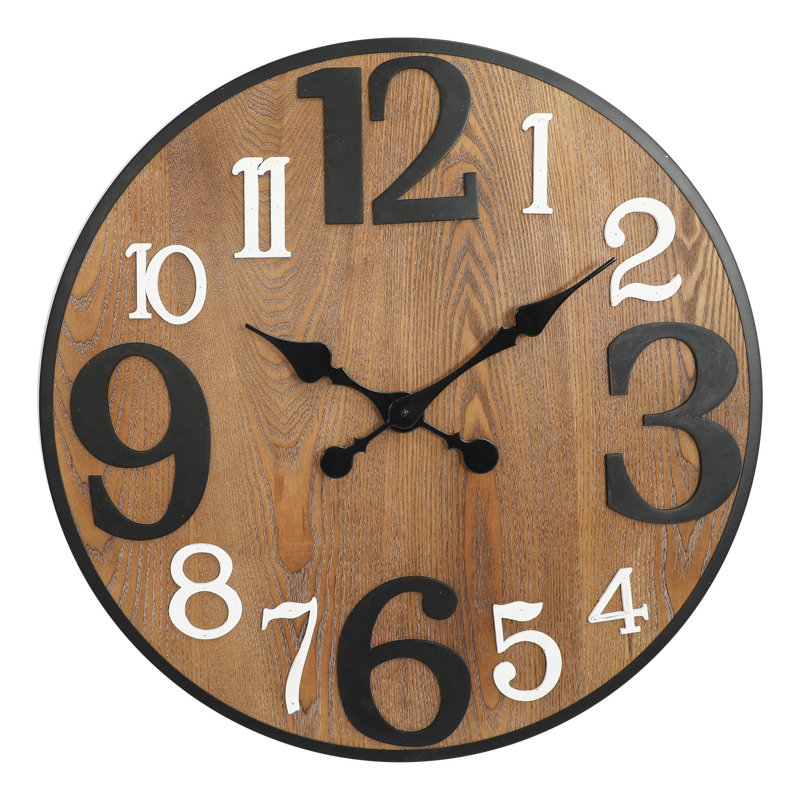 Kynlee Wood 24" Wall Clock