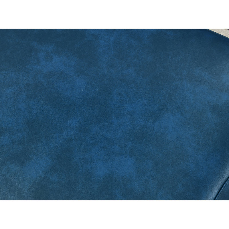 79" Faux Leather Square Arm Sofa, Blue