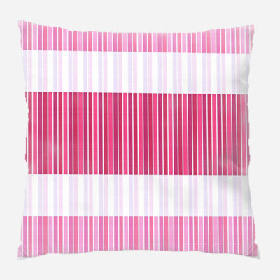 Fabric Striped Microsuede Reversible Throw Pillow