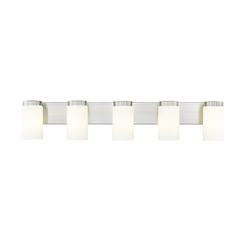 Meuble-lavabo 5 lumières Rosevale, Nickel brossé