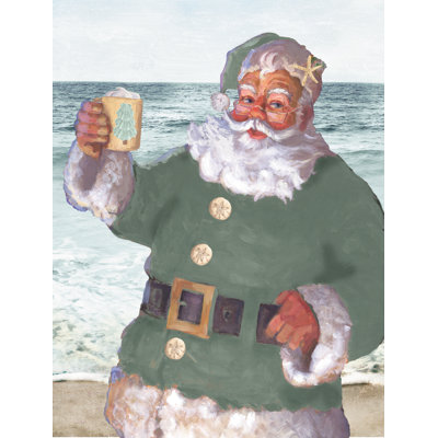 «Santa's Beach visit on Canvas» par Cloverfield & Co., reproduction