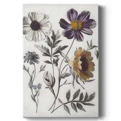 Floral avec toile tendue tendue avec châssis CCXLVI