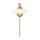 Single Light Steel Dimmable Armed Sconce