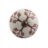 Hand Painted 1 1/2" Diameter Round Knob
