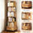 6 Tier Rotating Bookshelf, 360° Display Round Spinning Bookshelf With Wheels And Drawer, Space-Saving, Small Space Rotating Bookshelf Tower-125465659