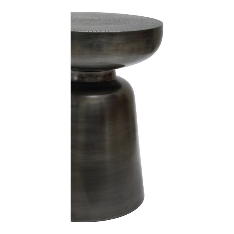 Tito Iron End Table, Antique Nickel