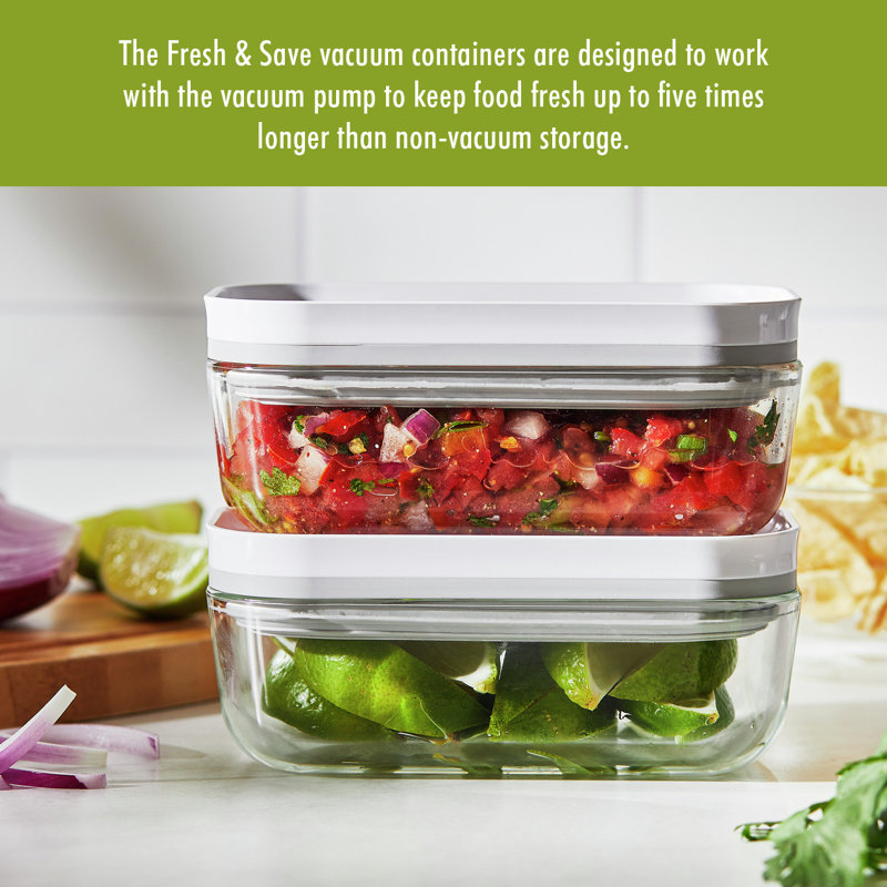 Fresh & Easy Glass Airtight Meal Prep 0.37 Qt Food Storage Container