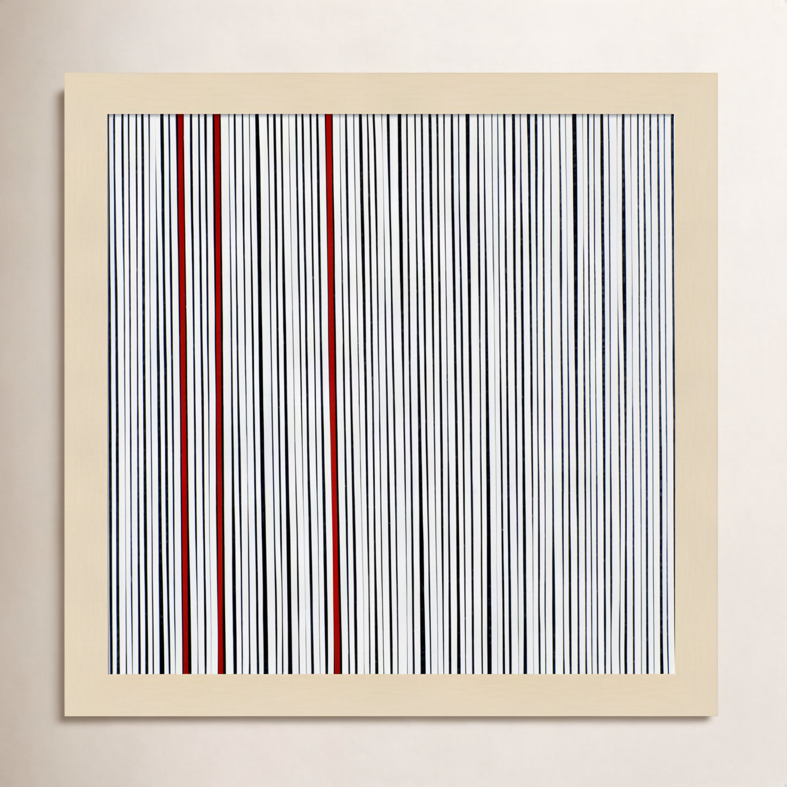 Mostly White Print by Alex Dunn, Brown, 13" H x 13" W x 1" D