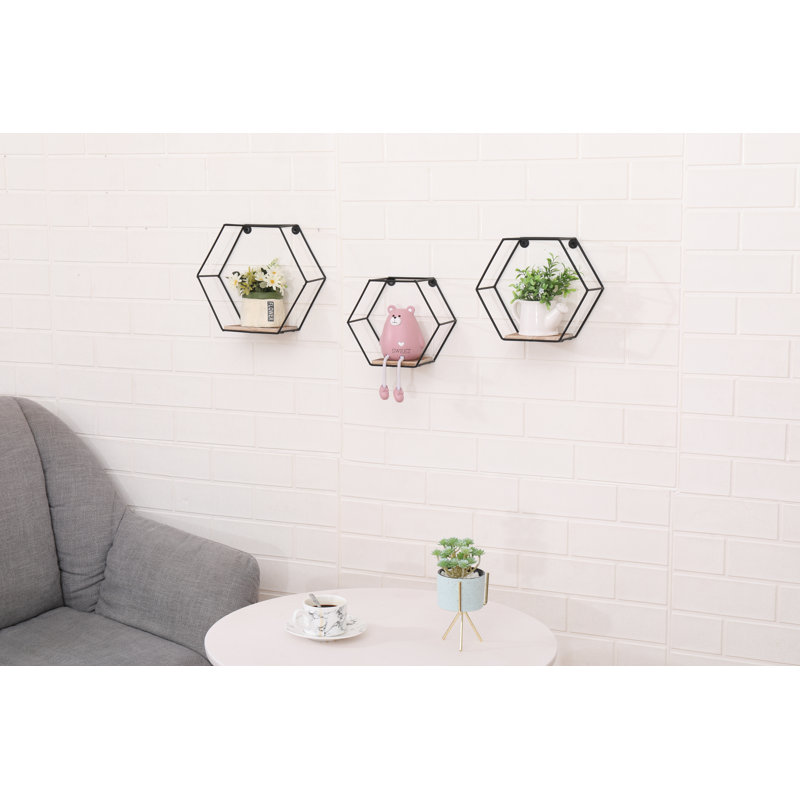 Hexagon Floating Shelf